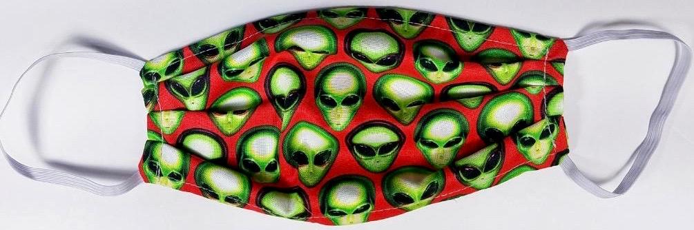 Alien Face Mask  Made in USA of 100% Cotton